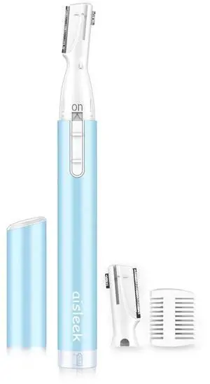 Eyebrow & Facial Hair Trimmer, Precision Detailer with Rinseable Blade, Battery Operated, Double-Sided Razor for Fine Hair, Chin & Peach Fuzz, Compact Pen Size, Safe & Gentle Touch-ups Eyebrow & Facial Hair Trimmer, Precision Detailer with Rinseable Blade, Battery Operated, Double-Sided Razor for Fine Hair, Chin & Peach Fuzz, Compact Pen Size, Safe & Gentle Touch-ups