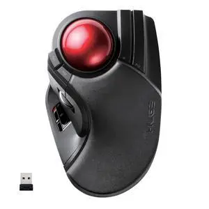 ELECOM HUGE Trackball, 2.4GHz Wireless USB, Index Finger Control, Customizable 8-Button, Large Soft Palm Rest, 52mm Ball, Windows PC Mac (M-HT1DRBK) ELECOM HUGE Trackball, 2.4GHz Wireless USB, Index Finger Control, Customizable 8-Button, Large Soft Palm Rest, 52mm Ball, Windows PC Mac (M-HT1DRBK)