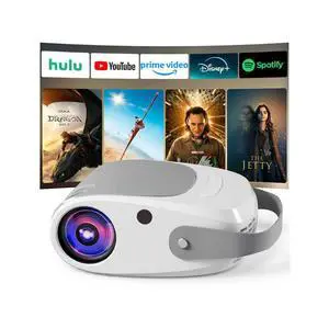 Mini Portable Projector with 4K Support, Bluetooth 5.0 and Wi-Fi 5,Handheld design,300 ANSI with Synchronize Smartphone Screen,Smart Projector for Home Outdoor Mini Portable Projector with 4K Support, Bluetooth 5.0 and Wi-Fi 5,Handheld design,300 ANSI with Synchronize Smartphone Screen,Smart Projector for Home Outdoor