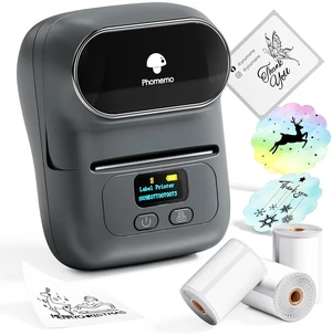 M110 Label Maker with 3 Tapes, Portable Thermal Printer, Gray APP with 6000+ Templates, 2 Inch Bluetooth Label Printer Easy to Use for Small Business, Home, School, Office, Organization M110 Label Maker with 3 Tapes, Portable Thermal Printer, Gray APP with 6000+ Templates, 2 Inch Bluetooth Label Printer Easy to Use for Small Business, Home, School, Office, Organization