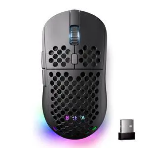 M1 Wireless Gaming Mouse, 24000DPI, 180Hrs Battery, 16.8M RGB, 6 Programmable Buttons, Lightweight, Tri-Mode (2.4G/BT5.2/USB-C) for PC/Mac/Laptop - Black M1 Wireless Gaming Mouse, 24000DPI, 180Hrs Battery, 16.8M RGB, 6 Programmable Buttons, Lightweight, Tri-Mode (2.4G/BT5.2/USB-C) for PC/Mac/Laptop - Black
