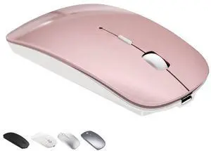 Bluetooth Wireless Mouse for MacBook Air Mac Pro Laptop Computer iPad Pad PC Laser Optical Rechargeable Mini Slim Silent Mouse Widely Desktop Hp iMac (Rose Gold) Bluetooth Wireless Mouse for MacBook Air Mac Pro Laptop Computer iPad Pad PC Laser Optical Rechargeable Mini Slim Silent Mouse Widely Desktop Hp iMac (Rose Gold)