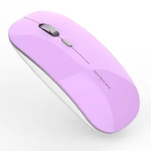 Q5 Slim Rechargeable Wireless Mouse, 2.4G Portable Optical Silent Ultra Thin Wireless Computer Mouse with USB Receiver and Type C Adapter, Compatible with PC, Laptop, Desktop (Purple) Q5 Slim Rechargeable Wireless Mouse, 2.4G Portable Optical Silent Ultra Thin Wireless Computer Mouse with USB Receiver and Type C Adapter, Compatible with PC, Laptop, Desktop (Purple)
