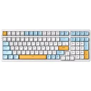 Wireless Mechanical Keyboard, Triple Mode 2.4G/USB-C/BT Gaming Keyboards 100 Keys Ice-Blue Backlit Brown Switch Keyboard | Rechargeable Mechanical Gaming Keyboards | Ice Blue/W/Y Wireless Mechanical Keyboard, Triple Mode 2.4G/USB-C/BT Gaming Keyboards 100 Keys Ice-Blue Backlit Brown Switch Keyboard | Rechargeable Mechanical Gaming Keyboards | Ice Blue/W/Y