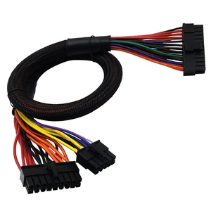 24 Pin ATX Cable for Corsair AX Series and Seasonic PSUs, 18 Pin + 10 Pin to 24 Pin ATX PSU Power Adapter Sleeved 24.8-inch(63cm) 24 Pin ATX Cable for Corsair AX Series and Seasonic PSUs, 18 Pin + 10 Pin to 24 Pin ATX PSU Power Adapter Sleeved 24.8-inch(63cm)