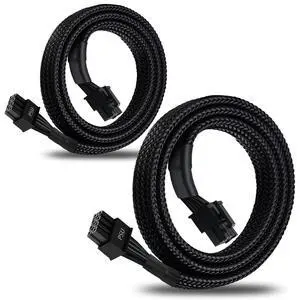 2-Pack 8 Pin PCIe Cable for EVGA Power Supply, PCIe 8 Pin Male to (6+2) Male PCI Express Power Adapter Sleeved 25-inch (63cm) 2-Pack 8 Pin PCIe Cable for EVGA Power Supply, PCIe 8 Pin Male to (6+2) Male PCI Express Power Adapter Sleeved 25-inch (63cm)