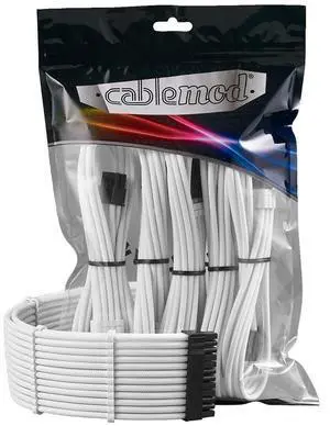 Pro ModMesh Sleeved 12VHPWR StealthSense Cable Extension Kit (White, 16-pin to Triple 8-pin) Pro ModMesh Sleeved 12VHPWR StealthSense Cable Extension Kit (White, 16-pin to Triple 8-pin)
