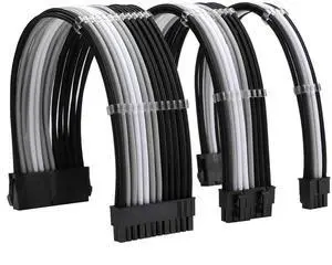 Sleeve Extension Power Supply Cable Kit 18AWG ATX 24P+ EPS 8-P+PCI-E8-P with Combs for PSU to Motherboard/GPU Fm-NCK3 (Black SilverWhite) Sleeve Extension Power Supply Cable Kit 18AWG ATX 24P+ EPS 8-P+PCI-E8-P with Combs for PSU to Motherboard/GPU Fm-NCK3 (Black SilverWhite)