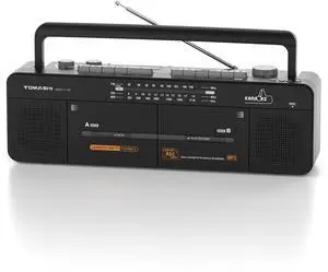 Cassette Tape Player with Stereo Sound, Dual Tape Decks, 3-Band Radio, USB/TF Card Playback, and Tape-to-USB/TF Card Recording Function Cassette Tape Player with Stereo Sound, Dual Tape Decks, 3-Band Radio, USB/TF Card Playback, and Tape-to-USB/TF Card Recording Function
