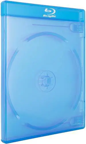 Blu-Ray Double Replacement Case 2-Disc Capacity in 12mm Standard Thickness with Logo and Built-in Clear Sleeve (1-Pack - Single Case) Blu-Ray Double Replacement Case 2-Disc Capacity in 12mm Standard Thickness with Logo and Built-in Clear Sleeve (1-Pack - Single Case)
