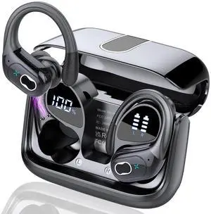 Wireless Earbuds 75hrs Bluetooth 5.4 Headphone Sport, 2026 Bluetooth Earbuds Stereo Deep Bass Over Ear Bud with Earhooks, ENC Noise Cancelling Mic, IPX7 Waterproof Earphone for Gym/Running/Workout Wireless Earbuds 75hrs Bluetooth 5.4 Headphone Sport, 2026 Bluetooth Earbuds Stereo Deep Bass Over Ear Bud with Earhooks, ENC Noise Cancelling Mic, IPX7 Waterproof Earphone for Gym/Running/Workout