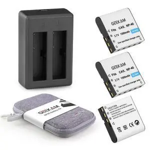 CAS. NP-40 Battery Pack, 3 x 1500mAh Batteries & NP 40 Charger CAS. NP-40 Battery Pack, 3 x 1500mAh Batteries & NP 40 Charger