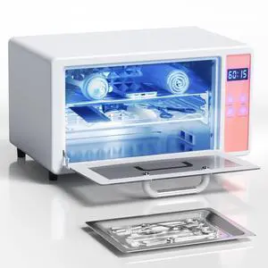 UV Light Nail Tool Cleaning Machine - Dry Heat Cabinet UV Light Cleaner, Manicure Tool Cleaner Cabinet, Barber Salon Tools, 6L 110V 160W White UV Light Nail Tool Cleaning Machine - Dry Heat Cabinet UV Light Cleaner, Manicure Tool Cleaner Cabinet, Barber Salon Tools, 6L 110V 160W White