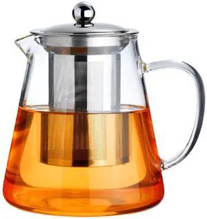Glass Teapot Stovetop 18.6 OZ, Borosilicate Clear Tea Kettle with Removable 18/8 Stainless Steel Infuser, Teapot Blooming and Loose Leaf Tea Maker Tea Brewer for Camping, Travel (550ML) Glass Teapot Stovetop 18.6 OZ, Borosilicate Clear Tea Kettle with Removable 18/8 Stainless Steel Infuser, Teapot Blooming and Loose Leaf Tea Maker Tea Brewer for Camping, Travel (550ML)