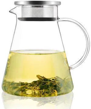 40oz/1200ml Glass Teapot Stovetop Safe,One-Touch Clear Tea Kettle,Blooming and Loose Leaf Tea Maker 40oz/1200ml Glass Teapot Stovetop Safe,One-Touch Clear Tea Kettle,Blooming and Loose Leaf Tea Maker