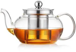 Glass Teapot with Removable Infuser, 20 oz/600ml Glass Tea Pot Small Borosilicate Tea Steeper Kettle with Loose Leaf Tea Strainer For Flower Blooming Tea, ClearTea Maker Pitcher Glass Teapot with Removable Infuser, 20 oz/600ml Glass Tea Pot Small Borosilicate Tea Steeper Kettle with Loose Leaf Tea Strainer For Flower Blooming Tea, ClearTea Maker Pitcher