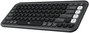 Wireless Bluetooth Keyboard, Comfortable Typing, Programmable Keys, Easy-Switch Between up to 3 Devices, for Laptop, Tablet, PC Graphite and White Wireless Bluetooth Keyboard, Comfortable Typing, Programmable Keys, Easy-Switch Between up to 3 Devices, for Laptop, Tablet, PC Graphite and White