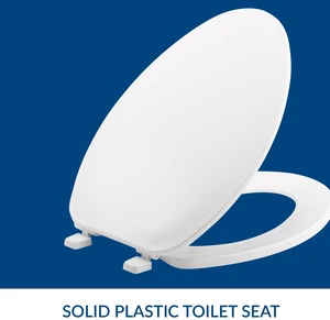 170 Durable Plastic Toilet Seat, Elongated, White (Pack of 2) 170 Durable Plastic Toilet Seat, Elongated, White (Pack of 2)