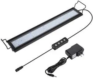 14W Full Spectrum Aquarium Light with Aluminum Alloy Shell Extendable Brackets, White Blue Red LEDs, External Controller, for Freshwater Fish Tank (18-24 inch) 14W Full Spectrum Aquarium Light with Aluminum Alloy Shell Extendable Brackets, White Blue Red LEDs, External Controller, for Freshwater Fish Tank (18-24 inch)