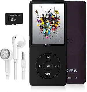 MP3 Player, Music Player with 16GB Micro SD Card, Build-in Speaker/Photo/Video Play/FM Radio/Voice Recorder/E-Book Reader, Supports up to 128GB MP3 Player, Music Player with 16GB Micro SD Card, Build-in Speaker/Photo/Video Play/FM Radio/Voice Recorder/E-Book Reader, Supports up to 128GB