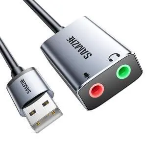 USB to Audio Jack Sound Card Adapter with Dual TRS 3-Pole 3.5mm Headphone and Microphone USB to Aux 3.5mm External Audio Converter for Windows, Mac, Linux PCs, Laptops, Desktops, PS5, Switch 2 USB to Audio Jack Sound Card Adapter with Dual TRS 3-Pole 3.5mm Headphone and Microphone USB to Aux 3.5mm External Audio Converter for Windows, Mac, Linux PCs, Laptops, Desktops, PS5, Switch 2