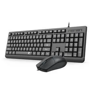Wired Keyboard and Mouse Combo, Full-Size Spill Resistant Large Print Quiet Thin Computer Keyboard and Optical USB Mouse, Plug and Play for Windows PC, Mac OS Desktop/Laptop - Black Wired Keyboard and Mouse Combo, Full-Size Spill Resistant Large Print Quiet Thin Computer Keyboard and Optical USB Mouse, Plug and Play for Windows PC, Mac OS Desktop/Laptop - Black