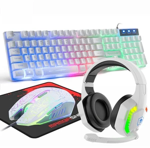 Wired Gaming Keyboard and Mouse Headset Combo,Rainbow LED Backlit Wired Keyboard,Over Ear Headphone with Mic,Rainbow Backlit Gaming Mice,Mouse Pad,for PC,Laptop,Mac,PS4,Xbox(White) Wired Gaming Keyboard and Mouse Headset Combo,Rainbow LED Backlit Wired Keyboard,Over Ear Headphone with Mic,Rainbow Backlit Gaming Mice,Mouse Pad,for PC,Laptop,Mac,PS4,Xbox(White)