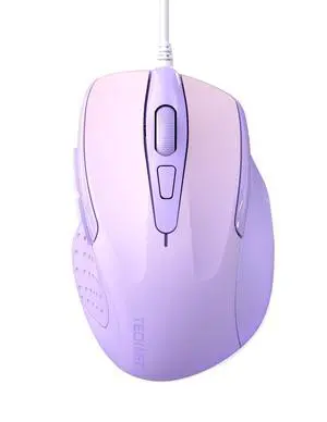 Wired Mouse, 6-Button Corded with 4 Adjustable DPI, Optical Ergonomic Design, 5FT Cord for Laptop, Chromebook, PC, Desktop, Mac, Notebook - Gradient Lavender Wired Mouse, 6-Button Corded with 4 Adjustable DPI, Optical Ergonomic Design, 5FT Cord for Laptop, Chromebook, PC, Desktop, Mac, Notebook - Gradient Lavender