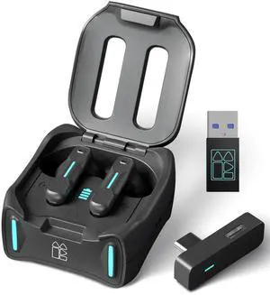 SW4 Pro Gaming Earbuds with Mic Wireless, 2.4G Dongle + Bluetooth Dual Mode, 20ms Low Latency, Compatible with PS5, PS4, PlayStation, Desktop&Laptop PC, VR SW4 Pro Gaming Earbuds with Mic Wireless, 2.4G Dongle + Bluetooth Dual Mode, 20ms Low Latency, Compatible with PS5, PS4, PlayStation, Desktop&Laptop PC, VR