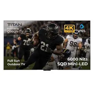 Titan G300 QLED Mini-LED 65-Inch 4K Smart Outdoor TV, Full Sun, IP65, 6000 Nits, Dolby Vision IQ/HDR10+, 144Hz, Google AI OS, Wi-Fi 6, Dolby Atmos/Bang & Olufsen, TV Cover, Slim Bezel, 2-Yr Warranty Titan G300 QLED Mini-LED 65-Inch 4K Smart Outdoor TV, Full Sun, IP65, 6000 Nits, Dolby Vision IQ/HDR10+, 144Hz, Google AI OS, Wi-Fi 6, Dolby Atmos/Bang & Olufsen, TV Cover, Slim Bezel, 2-Yr Warranty