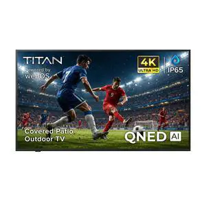 Titan L100 QNED 55-Inch 4K Smart Outdoor TV, Covered Patio, IP65, HDR10 Pro/HLG, 60Hz Refresh Rate, webOS AI OS, Wi-Fi 5, Dolby Digital, Outdoor TV Cover Included, Slim Bezel, 2-Year Warranty Titan L100 QNED 55-Inch 4K Smart Outdoor TV, Covered Patio, IP65, HDR10 Pro/HLG, 60Hz Refresh Rate, webOS AI OS, Wi-Fi 5, Dolby Digital, Outdoor TV Cover Included, Slim Bezel, 2-Year Warranty