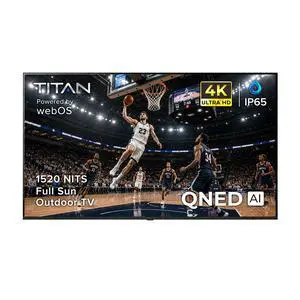 Titan L300 QNED Mini-LED 85-Inch 4K Smart Outdoor TV, Full Sun, IP65, 1520 Nits, Dolby Vision/HDR10/HLG, 120Hz, webOS AI OS, Wi-Fi 6E, Dolby Atmos, Outdoor TV Cover, Slim Bezel, 2-Year Warranty Titan L300 QNED Mini-LED 85-Inch 4K Smart Outdoor TV, Full Sun, IP65, 1520 Nits, Dolby Vision/HDR10/HLG, 120Hz, webOS AI OS, Wi-Fi 6E, Dolby Atmos, Outdoor TV Cover, Slim Bezel, 2-Year Warranty