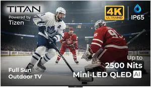 Titan S300 QLED Mini-LED 65-Inch 4K Smart Outdoor TV, Full Sun, IP65 Weatherproof, 1500 Nits, HDR10+, 144Hz, Tizen AI OS, Wi-Fi 6E, OTS Lite, Outdoor TV Cover Included, Slim Bezel, 2-Year Warranty Titan S300 QLED Mini-LED 65-Inch 4K Smart Outdoor TV, Full Sun, IP65 Weatherproof, 1500 Nits, HDR10+, 144Hz, Tizen AI OS, Wi-Fi 6E, OTS Lite, Outdoor TV Cover Included, Slim Bezel, 2-Year Warranty