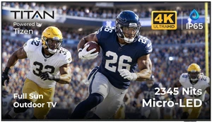 Titan S300 Micro RGB 85-Inch 4K Smart Outdoor TV, Full Sun, IP65 Weatherproof, 2345 Nits, HDR10+, 165Hz, Tizen AI OS, Wi-Fi 6E, Dolby Atmos, Outdoor TV Cover, 2-Year Warranty Titan S300 Micro RGB 85-Inch 4K Smart Outdoor TV, Full Sun, IP65 Weatherproof, 2345 Nits, HDR10+, 165Hz, Tizen AI OS, Wi-Fi 6E, Dolby Atmos, Outdoor TV Cover, 2-Year Warranty