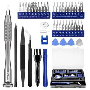 Precision Small Screwdriver Set Repair Cleaning Tool Kit for iPhone,MacBook,Computer,Laptop,PC,Tablet,PS4, PS5,Xbox,Nintendo,Game Console,Switch,Gamebit,Camera,Mobile cell phones etc - gray (44 in 1) Precision Small Screwdriver Set Repair Cleaning Tool Kit for iPhone,MacBook,Computer,Laptop,PC,Tablet,PS4, PS5,Xbox,Nintendo,Game Console,Switch,Gamebit,Camera,Mobile cell phones etc - gray (44 in 1)