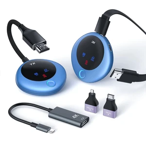 Wireless HDMI Transmitter and Receiver, 4K Decode 1080P Output, 2.4G/5G Plug & Play, Wireless HDMI for Streaming Video/Audio/Files, Audio Sync, No Need App/Bluetooth Wireless HDMI Transmitter and Receiver, 4K Decode 1080P Output, 2.4G/5G Plug & Play, Wireless HDMI for Streaming Video/Audio/Files, Audio Sync, No Need App/Bluetooth