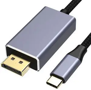 USB C to DisplayPort 1.4 Cable (8K@60hz 4K@240hz 2K@360Hz), Type-C to DisplayPort 1.4 Cordfor Thunderbolt 3/4/5MacBook Pro/Air, iPhone 16 Pro/Max,Galaxy S25/S24/S23XPS, Surface (6.6ft) USB C to DisplayPort 1.4 Cable (8K@60hz 4K@240hz 2K@360Hz), Type-C to DisplayPort 1.4 Cordfor Thunderbolt 3/4/5MacBook Pro/Air, iPhone 16 Pro/Max,Galaxy S25/S24/S23XPS, Surface (6.6ft)