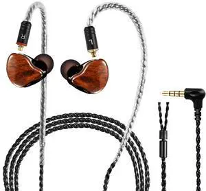 in Ear Monitor Headphones, HiFi Stereo IEM Earphones, Dynamic Dual Driver Wired Earbuds with Detachable Cable, Noise Canceling Headset for Singers Musicians Drummers Audiophile (Wood Grain) in Ear Monitor Headphones, HiFi Stereo IEM Earphones, Dynamic Dual Driver Wired Earbuds with Detachable Cable, Noise Canceling Headset for Singers Musicians Drummers Audiophile (Wood Grain)