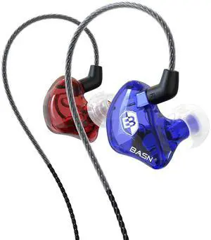 in-Ear Monitor Headphones Dual Dynamic Drivers IEM Earphones Detachable MMCX Cable Musicians Earbuds (MC100 Red/Blue, with Mic) in-Ear Monitor Headphones Dual Dynamic Drivers IEM Earphones Detachable MMCX Cable Musicians Earbuds (MC100 Red/Blue, with Mic)