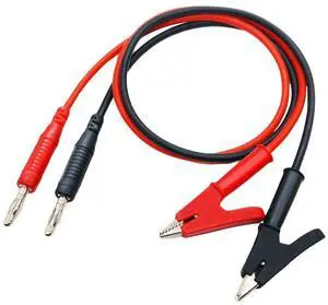 2PCS 4mm Banana Plug to Alligator Clip Test Lead Wire Cable Set - 3.3Feet Jumper Wire Electrical Test Leads with Alligator Clip for Multimeter Oscilloscope Automotive Battery Testing 2PCS 4mm Banana Plug to Alligator Clip Test Lead Wire Cable Set - 3.3Feet Jumper Wire Electrical Test Leads with Alligator Clip for Multimeter Oscilloscope Automotive Battery Testing