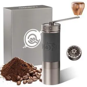 L6 Manual Coffee Grinder with Straight Handle, Hand Coffee Grinder for Espresso, Moka, Drip, French Press with External Adjustment Ring, Precision-Consistent Stainless Steel Conical Burr L6 Manual Coffee Grinder with Straight Handle, Hand Coffee Grinder for Espresso, Moka, Drip, French Press with External Adjustment Ring, Precision-Consistent Stainless Steel Conical Burr