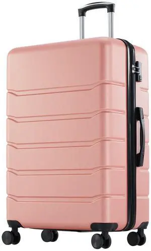 28 Inch Carry on Luggage, Lightweight Expandable Rolling Suit Case with TSA Lock, Hard Shell ABS Suitcase with Double Spinner Wheels, Pink 28 Inch Carry on Luggage, Lightweight Expandable Rolling Suit Case with TSA Lock, Hard Shell ABS Suitcase with Double Spinner Wheels, Pink