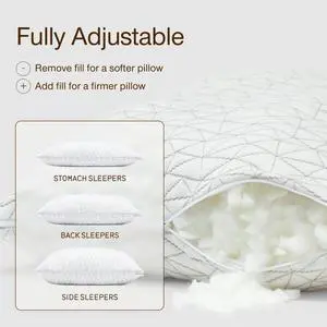 Original Adjustable Pillow, King Size Bed Pillows for Sleeping, Cross Cut Memory Foam Pillows - Medium Firm Back, Stomach and Side Sleeper Pillow, CertiPUR-US/GREENGUARD Gold Original Adjustable Pillow, King Size Bed Pillows for Sleeping, Cross Cut Memory Foam Pillows - Medium Firm Back, Stomach and Side Sleeper Pillow, CertiPUR-US/GREENGUARD Gold