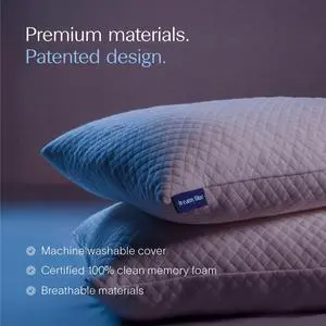Signature Pillow w/Adjustable Loft Shredded Memory Foam Fill Neutral Alignment for Side, Back, and Stomach Sleepers Washable Bamboo Rayon Cover CertiPUR-US Certified Foam (Queen) Signature Pillow w/Adjustable Loft Shredded Memory Foam Fill Neutral Alignment for Side, Back, and Stomach Sleepers Washable Bamboo Rayon Cover CertiPUR-US Certified Foam (Queen)
