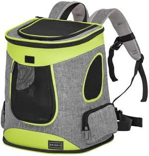 Pet Backpack Carrier Easy-Fit Dog Travel Backpack Carrier for Hiking Walking Cycling Suitable for Small Medium Dogs Cats and Rabbits up to 22 Pounds, Green Pet Backpack Carrier Easy-Fit Dog Travel Backpack Carrier for Hiking Walking Cycling Suitable for Small Medium Dogs Cats and Rabbits up to 22 Pounds, Green