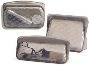 Stasher Silicone Reusable Makeup Bags, 3-Pack, Travel Essentials, Makeup Bag Organizer, Dishwasher & Heat Safe, TSA Friendly Toiletry Bags, Waterproof Bag, BPA Free, Leak-free, Eco Friendly, Taupe Stasher Silicone Reusable Makeup Bags, 3-Pack, Travel Essentials, Makeup Bag Organizer, Dishwasher & Heat Safe, TSA Friendly Toiletry Bags, Waterproof Bag, BPA Free, Leak-free, Eco Friendly, Taupe