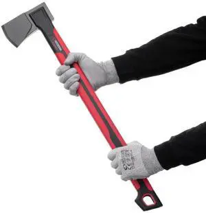 INTERTOOL 28 Chopping Axe, Tree Felling Ax Tool, Deeper Cuts, Wood Splitting, Kindling, Camp, Firewood, Survival, Shock Absorbing Anti-Slip Grip Handle, Sheath, Storm HT08-0296 INTERTOOL 28 Chopping Axe, Tree Felling Ax Tool, Deeper Cuts, Wood Splitting, Kindling, Camp, Firewood, Survival, Shock Absorbing Anti-Slip Grip Handle, Sheath, Storm HT08-0296