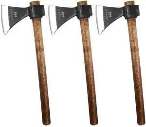 16.5" Throwing Axe, 3 Pack Throwing Axes and Tomahawks with High Carbon Steel & Beech Wood Handle, Well Balanced, Great for Axe Throwiing Game, Recreationb and Competition 16.5" Throwing Axe, 3 Pack Throwing Axes and Tomahawks with High Carbon Steel & Beech Wood Handle, Well Balanced, Great for Axe Throwiing Game, Recreationb and Competition