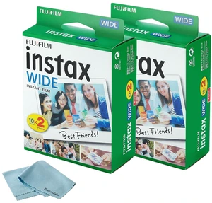 Instax Wide Instant Films for Fuji Instax Wide (40 Exposures) + BluebirdSales Microfiber Cleaning Cloth Instax Wide Instant Films for Fuji Instax Wide (40 Exposures) + BluebirdSales Microfiber Cleaning Cloth