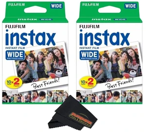 Instax Wide Instant Film Twin Pack with Sunshine Photo Microfiber Cloth... (2 Pack-40 Exposures) Instax Wide Instant Film Twin Pack with Sunshine Photo Microfiber Cloth... (2 Pack-40 Exposures)